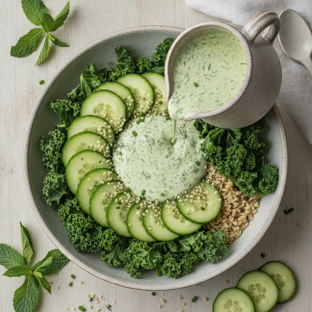 Green goddess grain bowl